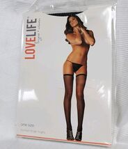 LoveLife Lingerie Intimates Black Fishnet Thigh Highs One Size  image 2