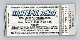 Grateful Dead Mail Ordre Concert Ticket Stub Juin 8 1994 Sacramento Cali... - $43.55