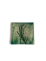Portuguese Ceramic Tile for Back Splash, Small Square Mosaic Rosemary Leaf Decor - £15.10 GBP