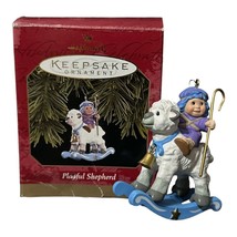 Hallmark Keepsake Christmas Ornament Playful Shepherd Boy Lamb Rocking 1997 - $4.99
