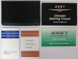 2001 Chrysler Sebring Coupe Owners Manual [Paperback] Chrysler - £12.88 GBP