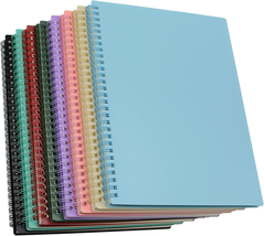 Yansanido Spiral Notebook 8 Pcs 10.5 Inch x 7.45 Inch B5 Thick Plastic Hardcover - £28.89 GBP