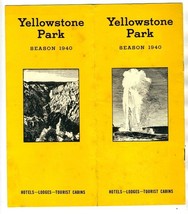 Yellowstone Park Season 1940 Hotels Lodges Tourist Cabins Rates Photos More  - £13.94 GBP