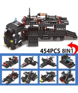 454 PCS 8 in 1 SWAT Police Command Truck Building Blocks Gift Toys for Kids - $34.61 CAD