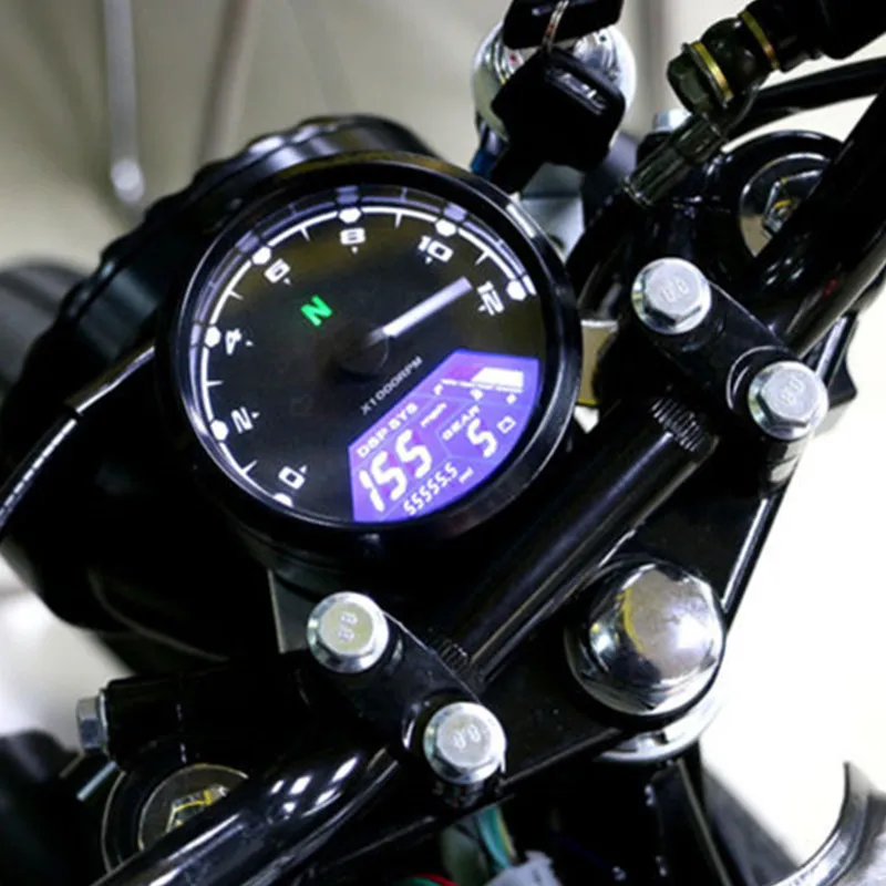 Motorcycle Multifunction LCD KMH/MPH Digital Odometer Tachometer Speedometer Gau - £199.90 GBP