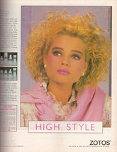 1987 Zotos Hair Haircare Mousse Sexy Blonde 80s Hairstyle Vintage Print ... - $5.93