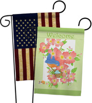 Welcome Blue Bird - Impressions Decorative USA Vintage - Applique Garden Flags P - £24.35 GBP
