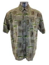 Columbia Mens Shirt S/S  Green River Lodge Large Mouth Bass Button Down ... - $13.91