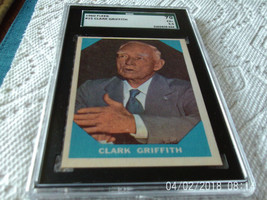 1960   FLEER   # 15    CLARK  GRIFFITH    SGC  70     BASEBALL  GREATS  ... - £43.24 GBP