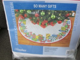 &quot;&quot;SO MANY GIFTS - CHRISTMAS TREE SKIRT TO EMBROIDER&quot;&quot; - NEW - HERRSCHNERS - $34.89