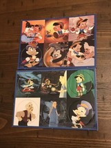 Vtg 1990&#39;s Walt Disney Pinocchio Game Milk Caps - 2 Uncut Sheets of 6 (12 Caps) - £7.86 GBP
