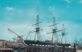 U.S.S. Constitution Naval Shipyard Charlestown Massachusetts MA Postcard C42 - £2.33 GBP