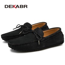 Fashion Spring and Autumn Style Soft Moccasins Men Loafers High Quality Leather  - £48.54 GBP