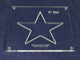 Star 6 Inch 1/4&quot; Quilt/Woodworking Template- Acrylic - £23.06 GBP