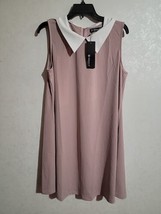 Allegra K Sleeveless Dress Lilac Neck Collar Above Knee Back Zip sz Large - £22.76 GBP