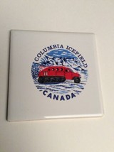 Vintage Trivet Ceramic Accent Wall Tile Columbia Ice Canada 4 1/4 X 4 1/... - $8.54