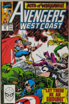 West Coast Avengers #55 Direct Market Edition 1990 Marvel Comic - £15.81 GBP
