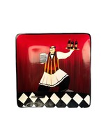 Wall Art Restaurant Decor by Jennifer Garant 8.5&quot; Balancing Wine &amp; Plate... - €11,26 EUR