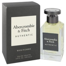 Abercrombie &amp; Fitch Authentic  Eau De Toilette Spray 3.4 oz For Men - £33.78 GBP