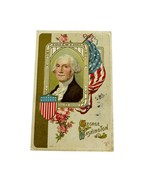 Antique Postcard President George Washington Embossed Patriotic Posted 1912 - $11.88