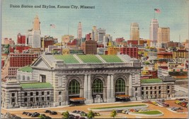Union Station and Skyline Kansas City MO Postcard PC572 - £3.94 GBP