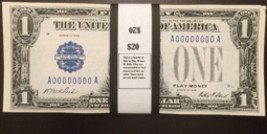 $20 In 1928 Play Money $1 Bills Silver Certificate USA Prop Money Actual Size - £10.35 GBP