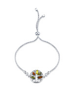 Sterling Silver Baltic Amber Tree of Life Adjustable Bolo Bracelet - €79,79 EUR