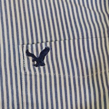 American Eagle Outfitters Classic Fit Men's Blue & White Stripes Shirt Sz Medium image 8