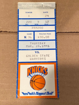 Used Nba Ticket Stub Ny Knicks Vs Golden State Warriors 3/28/1991 tt1 - £7.84 GBP