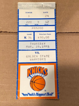 Used Nba Ticket Stub Ny Knicks Vs Golden State Warriors 3/28/1991 tt1 - £7.50 GBP