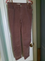 Route 66 Brown Women Corduroy Stretch Pants Size 26 Skinny Rise 8&quot;Inseam 29.5&quot; - £7.93 GBP