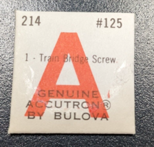 NOS Genuine Bulova Accutron 214 Watch Part #125 Train Bridge Screw - £7.90 GBP