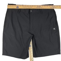 HURLEY Men Quick Dry 4-Way Stretch Hybrid Walk Shorts Size 38 BLACK - £11.96 GBP