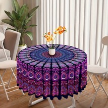 Mandala Round Table Cover Indian Tapestry Beach Mat Throw Yoga Picnic Decoration - £8.30 GBP