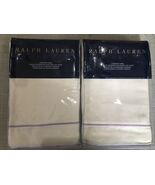 RALPH LAUREN ALESSANDRA MARDEN 2pc EURO 26&quot;x 26&quot; SHAM CREAM NIP $510 BEA... - $2,533.32 MXN