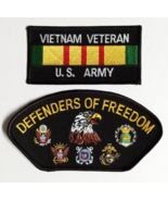 Vietnam Veteran US Army Defenders Military Embroidered Patch Lot (Qty 2)... - $9.99