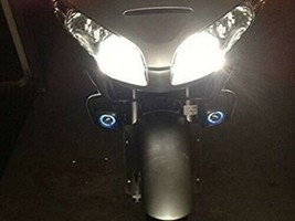 Blue LED Halo Fog Lamps Driving Light Kit for Honda GL 1800 GoldWing GL1800 - £118.69 GBP