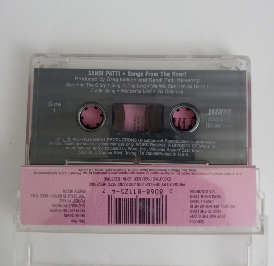 Sandi Patti Songs From the Heart Cassette (B) Item image 3