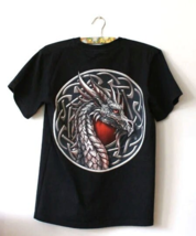 Vintage Fantasy Dragon t-shirt, Unique Dragon t-shirt, Beautiful print shirt, - £31.32 GBP