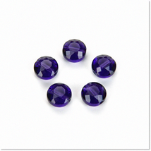 25pcs Austrian 8mm Faceted Round Flat Coin Loose Crystal Beads in Stunning Purpl - £16.78 GBP