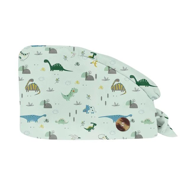  Mint Green Cartoon Animal Printing Surgical Caps Woman Men Adjustable S... - $24.99