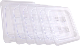 YBSVO 1/6 Size Clear Polycarbonate Food Pan Lid with Handle- Pack of 6 - $32.37