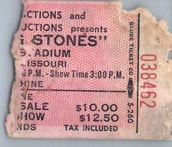 Rolling Stones Ticket Stub June 6 1975 Kansas City Missouri - $59.39