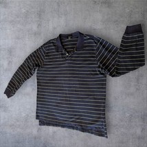 Steve &amp; Barrys University Sportswear Mens XXL Polo Shirt Blue Green Stri... - $9.30