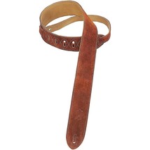 Levy&#39;s 2&quot; Wide Suede Guitar Strap In Brown - £36.95 GBP