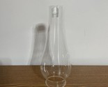Clear Glass Chimney For Oil Lamp 8.25” High 2-3/8” Flared Base Fitter &amp; ... - $14.69