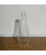 Clear Glass Chimney For Oil Lamp 8.25” High 2-3/8” Flared Base Fitter &amp; ... - £11.55 GBP