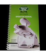 Tribest Green Star Elite GSE5000 Juicer Operations Manual Booklet Replac... - $22.27 CAD