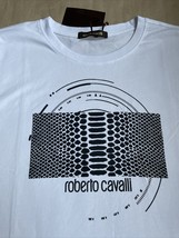 ROBERTO CAVALLI White T-SHIRT Size: XL (EXTRA LARGE) New SHIP FREE Cotton - £268.58 GBP