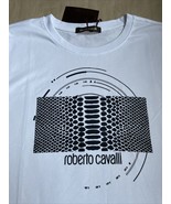 ROBERTO CAVALLI White T-SHIRT Size: XL (EXTRA LARGE) New SHIP FREE Cotton - £267.96 GBP